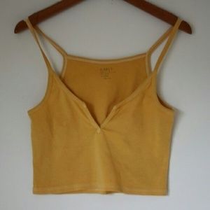 Brand Melville Mustard Yellow Crop Top